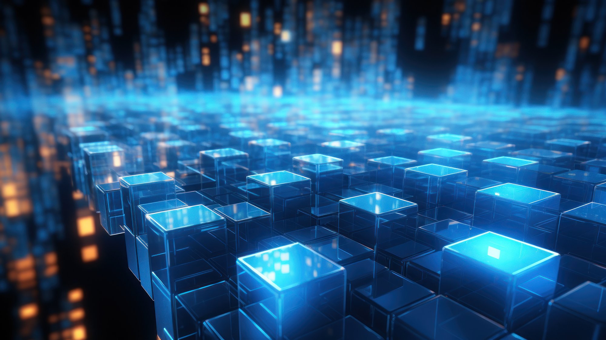 Separated Data Blocks Stock Image