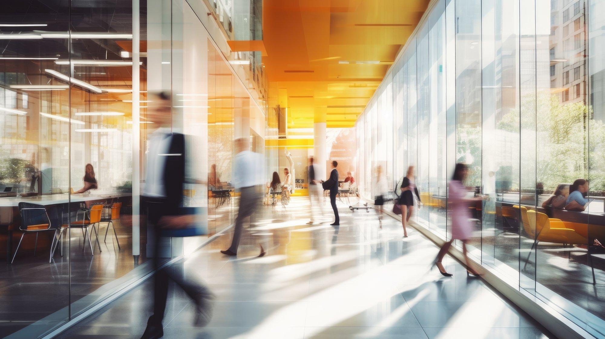 employees-in-office-building-blurred-stock-image