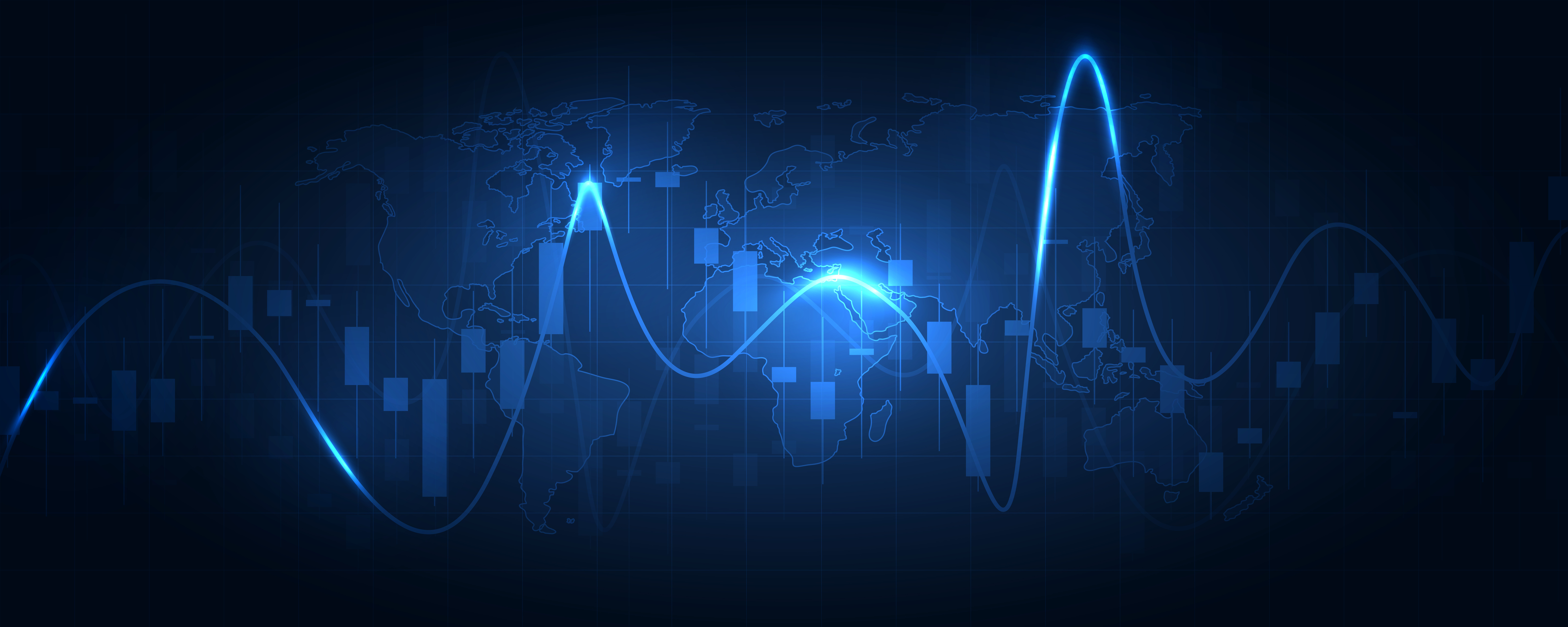 stock-market-candlestick-graph-map-stock-image